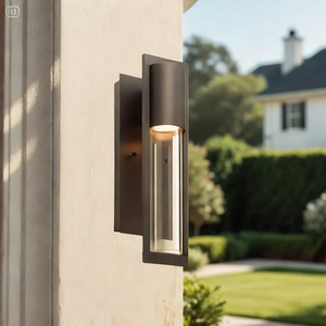 Lâmpadas De Parede De Alumínio Modernas Caixa Única Preta Impermeável Jardim Porch Exterior Exterior <span class=keywords><strong>LED</strong></span> <span class=keywords><strong>Wall</strong></span> <span class=keywords><strong>Light</strong></span>