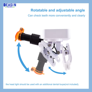 Lampe frontale dentaire 5W sans fil avec 2 batteries rechargeables, filtre jaune réglable pour loupe, laboratoire, loupe médicale - Product Image 5