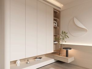 Armoire de rangement moderne pour chambre à coucher de maison vestiaire sectionnel avec armoire latérale armoire en bois - Product Image 4