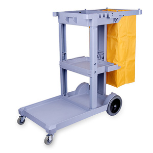 Chariot de nettoyage pliable multifonctionnel pour personnel d'entretien, chariots de ménage en plastique pour hôtel, chariot de nettoyage pour le service d'hôtel - Product Image 1