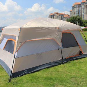 Tienda de campaña familiar europea personalizada de lujo para 6-8 personas, dos dormitorios, sala de estar, resistente al agua para acampar al aire libre - Product Image 5