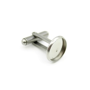 Soporte para gemelos de acero inoxidable, base de disco soldada de 6x25mm para gemas, accesorios de joyería DIY, ropa formal para hombre - Product Image 3
