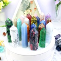 Vente en gros d'usine, point de cristal, labradorite spirituelle, fluorite, quartz rose, pierres de guérison, améthyste, tour de cristal mélangé pour la décoration