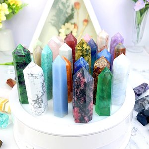 Vente en gros d'usine, point de cristal, labradorite spirituelle, fluorite, quartz rose, pierres de guérison, améthyste, tour de cristal mélangé pour la décoration - Product Image 3