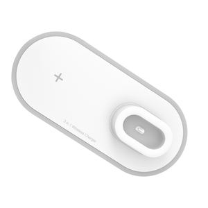 แท่นชาร์<span class=keywords><strong>จ</strong></span>ไร้สายแบบ3 in 1 10W สำหรับโทรศัพท์มือถือ iPhone สีขาวแท่นชาร์จพับได้15W TYPE-C - Product Image 6