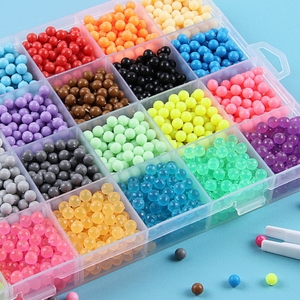 Kit de Manualidades con Cuentas Mágicas de Agua, Cuentas Coloridas sin Planchado con Plantillas, Juguete Educativo para la Creatividad y Manualidades de los Niños - Product Image 1