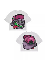 Fabricant de t-shirts personnalisés streetwear boxy cropped tee impression numérique lourd 100 coton col montant t-shirt graphique pour hommes