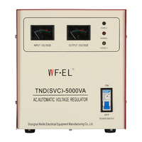 Stabilisateur de tension intelligent monophasé pour maison 5000W 220V AC en cuivre SVC-5000VA à servomoteur certifié CE haute efficacité 50/60Hz