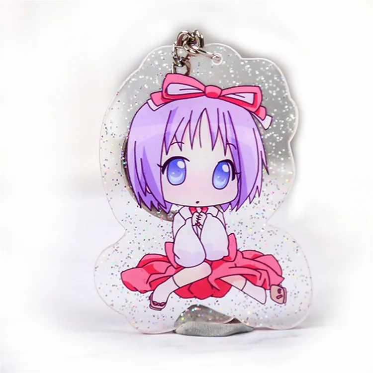 Custom Bt Acrylic Keychain S Transparent Japanese Anime Holographic Charms Make Your Own Xmas Gift 3D Standee