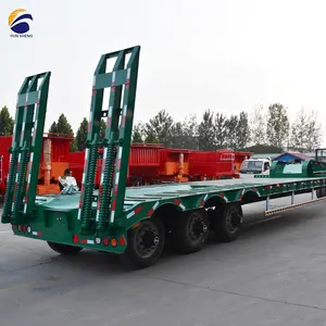 جودة عالية استخدام الشاحنات متعددة 60-100 طن lowbed lowboy شبه مقطورة من مصنع الصين