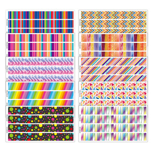 Adesivi Decorativi Pretagliati in Vinile Impermeabile, Colori Vivaci, Strisce Adesive Personalizzabili per Studenti e Adulti - Product Image 1