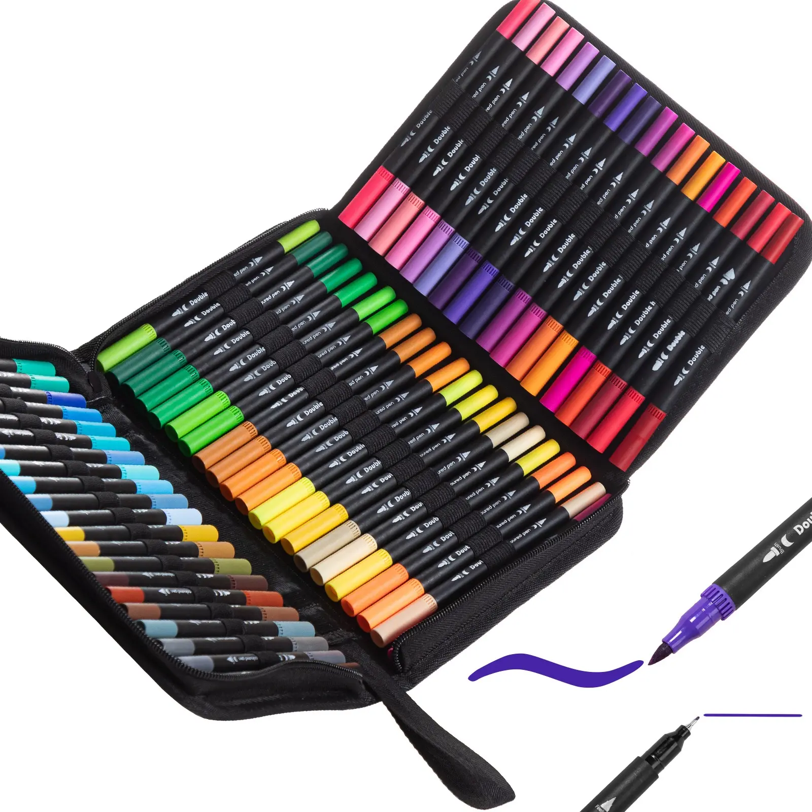 60 72 100 120 Color Blending Permanent Dual Brush Art Marker Pen For Kids Adult Lettering Painting Color Marker Pen Set