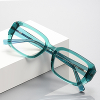 Monture de lunettes optiques Partagas TR90 souple rectangulaire avec charnières à ressort et branches à clipser, anti-lumière bleue, pour femmes et hommes