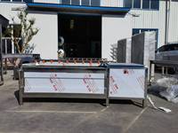 Automatische Lage Schade Fruit Groente Bubbel Wasmachine Roestvrij Staal Machine Banaan Fruit Mango Borstel Wasmachine