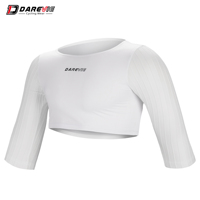Sous-vêtements de cyclisme Darevie personnalisés, respirants, légers, blancs, manches courtes, couche de base de cyclisme aérodynamique
