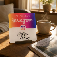Carte intelligente vierge en PVC Instagram NFC NTAG213, inscriptible, sans contact, avec adhésif pour hôtel