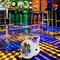 Six yeux d'abeille RGBW LED lumières mobiles tête secouante à commande vocale pour scène KTV Bar salle de bal avec atmosphère colorée