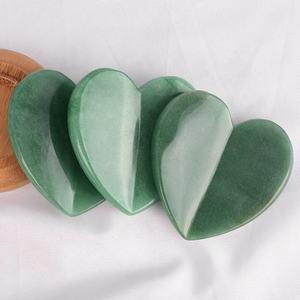 Piedra Real de Cuarzo rosa azul Natural para regalo, piedra Gua Sha grande, 3D cristal transparente, corazón, Gua Sha, 2023 - Product Image 3