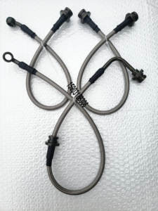 Assemblage <span class=keywords><strong>de</strong></span> <span class=keywords><strong>tuyau</strong></span> <span class=keywords><strong>de</strong></span> <span class=keywords><strong>frein</strong></span> automatique en PTFE tressé flexible en acier inoxydable 3AN avec raccords en acier plaqué vert <span class=keywords><strong>olive</strong></span> - Product Image 5