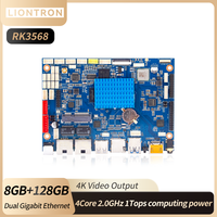 Carte de développement industrielle D-3568 SBC Rockchip RK3568 6TOPS NPU 64 bits pour l'informatique de pointe IA pour l'affichage numérique industriel