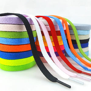 WEGOODZF Lacets de chaussures plats originaux de haute qualité de 8MM d'épaisseur personnalisés Nouveau style de baskets Lacets de tennis en polyester monocouche - Product Image 6