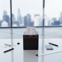 Imprimante thermique de reçus de cuisine 80 mm, petite imprimante de tickets POS avec USB/LAN/Bluetooth/Wi-Fi/Cloud pour l'impression des commandes à emporter
