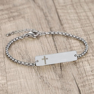 Pulsera de Cadena con Citas Bíblicas Cristianas de New Faith, Joyería de Acero Inoxidable con Versículos Inspiradores Personalizados <span class=keywords><strong>para</strong></span> <span class=keywords><strong>Mujer</strong></span>, Venta al por Mayor - Product Image 6
