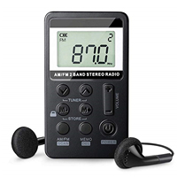 Mini Pocket Radio Receiver Tragbare Radios AM FM Wiederauf ladbare Schlaf zeit Kopfhörer für Walkman Go Wandern