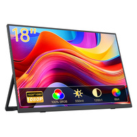 Monitor Portátil Inalámbrico Eimio de 18.5 Pulgadas con Batería, IPS, Tipo-C, 1080P, 100Hz, Montaje VESA, Configuración para Juegos, para Sala de Juegos