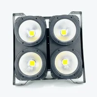 Lampu Blinder LED Lotus 4x100w 400W 4 Mata LED RGBW 4in1 Warm White COB Par Light DMX 512 untuk Lampu Panggung Strobe Wash Beam DJ