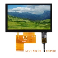 Module d'affichage TFT LCD 5,0 pouces 800*480 pour équipement industriel, de sécurité et médical