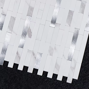 Waterproof <strong>Stick</strong> <strong>on</strong> Laundry Table Surround Bathroom Marble Look Mixed Color Self Adhesive Mosaic Wall <strong>Tiles</strong> - Product Image 3