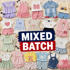 Lote al por mayor de ropa infantil casual para niños y niñas, conjuntos de verano surtidos aleatoriamente para 4 estaciones, sin marca, exceso de inventario. - Product Image 1