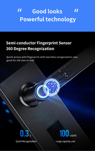 Cao an ninh 6068 Lỗ mộng thông minh vân tay khóa cửa tuya ttlock khóa cửa thông minh với 6068 Lỗ mộng thông minh tuya Wifi khóa cửa - Product Image 5