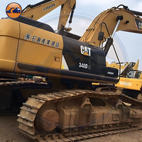 Excavadora de cadenas grande Cat 340 usada por un solo propietario, 40 toneladas, pintura original, sin óxido, para movimiento de tierras, certificación CE, lista para enviar