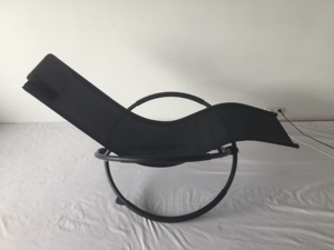 Fauteuil solaire de <span class=keywords><strong>jardin</strong></span> en acier inoxydable, chaise pivotante, charge maximale 160 kg, revêtement Textile respirant, pour Patio et piscine - Product Image 2