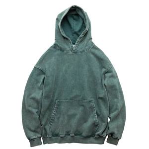 380g Cardigan con stampa lettere personalizzabili retrò dei pesi massimi americani felpa con cappuccio ampia versione larga da <span class=keywords><strong>uomo</strong></span> - Product Image 1