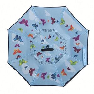 Parapluie droit papillon miniature suspendu entièrement automatique, personnalisable avec logo, mignon, durable, de haute qualité, en gros et à prix abordable - Product Image 3
