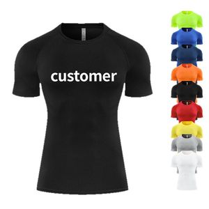 T-Shirt Sportiva da Uomo a Compressione ad Asciugatura Rapida in Poliestere Altamente Elastico con Stampa a Trasferimento Termico per Corsa e <span class=keywords><strong>Boxe</strong></span> Estiva - Product Image 1