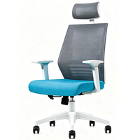 Chaise de bureau ergonomique moderne à dossier haut réglable et pivotante, avec support lombaire, en tissu durable, pour bureau, atelier et chambre