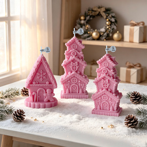 Bougie parfumée maison en pain d'épices 3D, bougie artisanale en cire de soja, décoration de table d'hiver, cadeau de Noël - Product Image 4