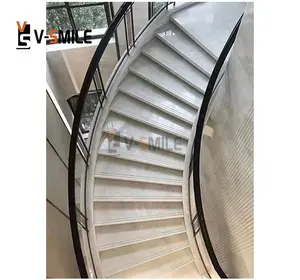 ביאנקו רויאל ורוד שיש ורוד עם ורידים למדרגות רצפת מדרגות עגול מקורה גודל מותאם אישית ביאנקו רויאל מדרגות מדרגות