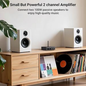 Amplificador de Audio Estéreo Bluetooth Inwa de 200W, Receptor Estéreo Mini Hi-Fi de Doble Canal - Product Image 2