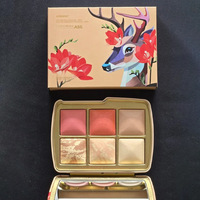 Palette de fards à joues six couleurs effet scintillant durable H Brand (Red Horse Swan Deer Fox Hourglass) – Nouveauté et Édition Limitée pour le Commerce International