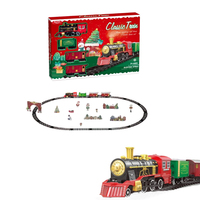 Cadeau de Noël 2026 très demandé : Jouet train de Noël avec fonction de pulvérisation, locomotive à piles avec son et lumière