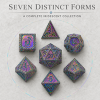 Nouvel ensemble de dés de jeu de rôle DND en métal, design épée creuse polyédrique D20, en métal, pour divertissement