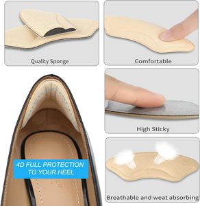 Cuscinetti per <span class=keywords><strong>Tallone</strong></span> Antiscivolo, Inserti in Schiuma Siliconica per Scarpe, Comfort e Prevenzione Vesciche per Tacchi Alti - Product Image 4
