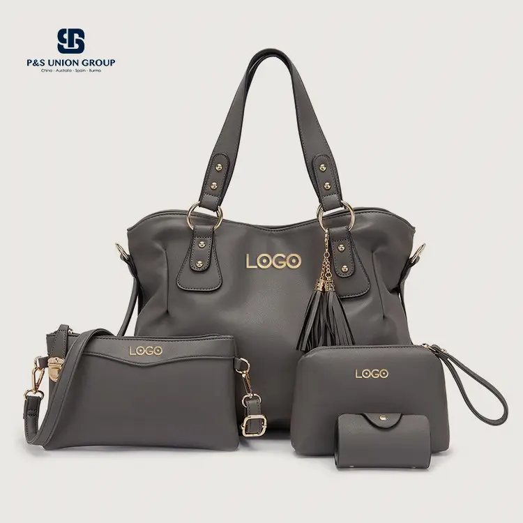 Benutzer definiertes Logo Bolsos Mujer #21528 Handtasche Großhandel Handtaschen-Sets 4 Stück Damen handtaschen HEISSE Designer-Taschen Handtaschen Damen-Sets