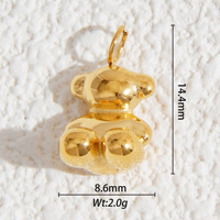 Mignon bijoux en acier inoxydable pendentifs breloques 18K plaqué or animaux breloques pour collier à faire soi-même fabrication de bijoux