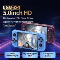 Consola de Juegos Portátil Mini RG50XX, Pantalla HD de 5 Pulgadas, Wi-Fi, Más de 19 Simuladores, 20000 Juegos, Joystick 3D Dual, Linux, 2 GB de RAM, Batería de 3000 mAh